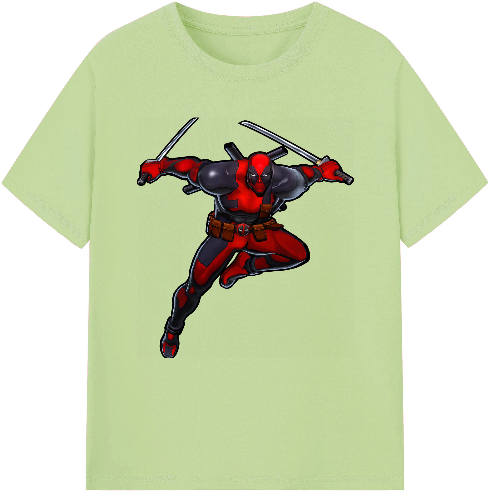 （画像用） Deadpool デッドプール 綿100％半袖Tシャツ（フロントプリント）